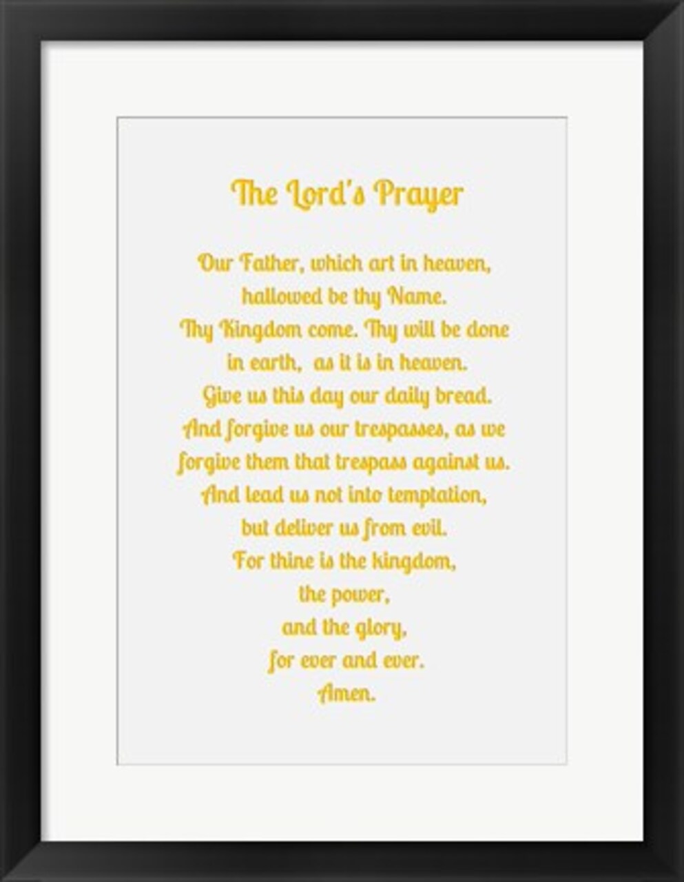 Framed Art The Lord's Prayer - Gold by Veruca Salt Wall Decor 18x24 Artwork